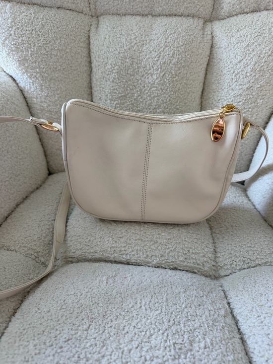 Etienne Aigner Cream Crossbody Bag with Gold Hardware